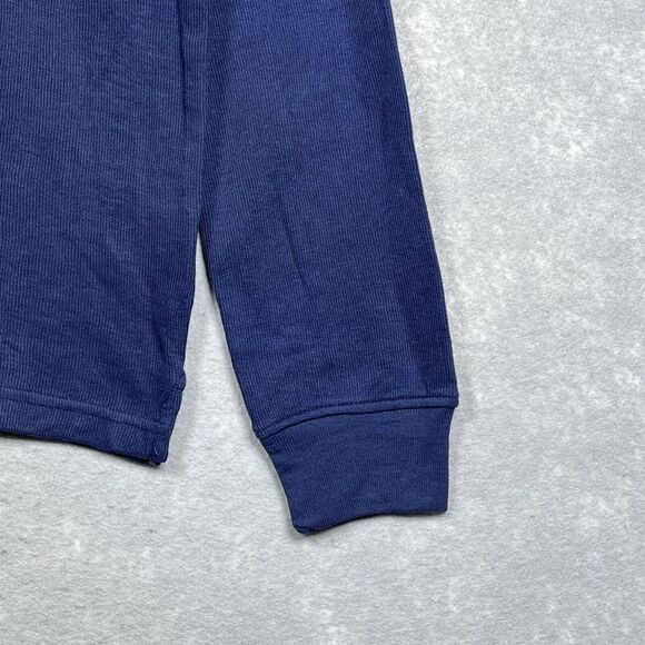 Club Room Sweater Mens Small Navy Blue Woven Half Zip Mock Neck Long Sleeve NWT - Picture 4 of 10